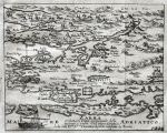 SANDRART,  JACOB VON DE: MAP OF ZADAR AND SURROUNDING COUNTRYSIDE